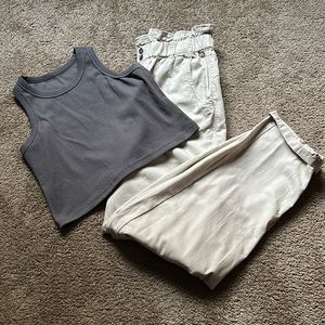 Midriff Top with High Waisted H&M Pants